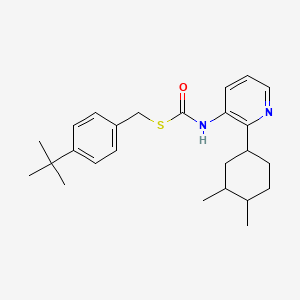 Carbonimidothioic acid, 3-pyridinyl-, O-(3,4-dimethylcyclohexyl) S-((4-(1,1-dimethylethyl)phenyl)methyl) ester