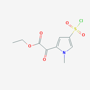 ethyl 2-[4-(chlorosulfonyl)-1-methyl-1H-pyrrol-2-yl]-2-oxoacetate