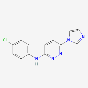 molecular formula C13H10ClN5 B13823226 N-(4-chlorophenyl)-6-(1H-imidazol-1-yl)pyridazin-3-amine 