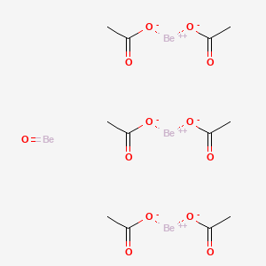 molecular formula C12H18Be4O13 B13823232 Triberyllium;oxoberyllium;hexaacetate 