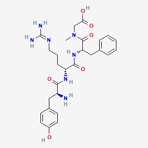 molecular formula C27H37N7O6 B13823239 H-Tyr-D-Arg-Phe-Sar-OH 