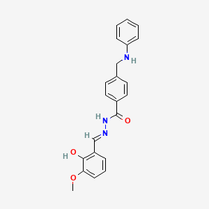 N'-[(E)-(2-hydroxy-3-methoxyphenyl)methylidene]-4-[(phenylamino)methyl]benzohydrazide