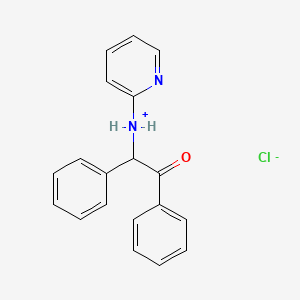 molecular formula C19H17ClN2O B13823257 2-Phenyl-2-(2-pyridylamino)acetophenone, hydrochloride CAS No. 22905-27-7