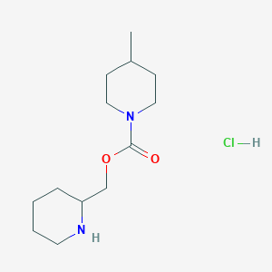 molecular formula C13H25ClN2O2 B1382327 Piperidin-2-ylmethyl 4-methylpiperidine-1-carboxylate hydrochloride CAS No. 1803604-68-3