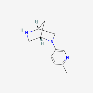 molecular formula C11H15N3 B13823286 2,5-Diazabicyclo[2.2.1]heptane,2-(6-methyl-3-pyridinyl)-,(1S,4S)-(9CI) 