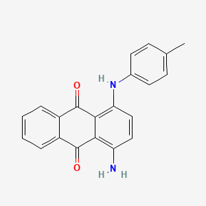 molecular formula C21H16N2O2 B13823293 9,10-Anthracenedione, 1-amino-4-[(4-methylphenyl)amino]- CAS No. 39774-73-7