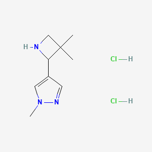 4-(3,3-dimethylazetidin-2-yl)-1-methyl-1H-pyrazole dihydrochloride