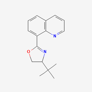 molecular formula C16H18N2O B13823315 8-[(4R)-4-(1,1-Dimethylethyl)-4,5-dihydro-2-oxazolyl]quinoline 