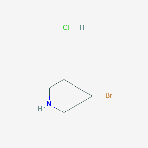 molecular formula C7H13BrClN B1382332 7-Bromo-6-methyl-3-azabicyclo[4.1.0]heptane hydrochloride CAS No. 1803570-80-0