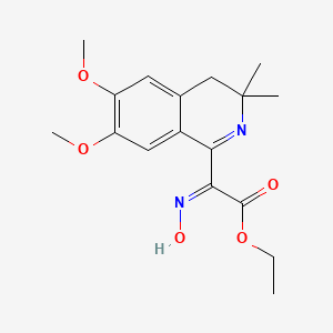 molecular formula C17H22N2O5 B13823338 ethyl (2Z)-(6,7-dimethoxy-3,3-dimethyl-3,4-dihydroisoquinolin-1-yl)(hydroxyimino)ethanoate 