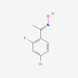 molecular formula C8H7BrFNO B1382336 N-[1-(4-bromo-2-fluorophenyl)ethylidene]hydroxylamine CAS No. 912341-93-6