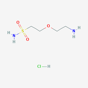 molecular formula C4H13ClN2O3S B1382337 2-(2-氨基乙氧基)乙烷-1-磺酰胺盐酸盐 CAS No. 1803565-57-2