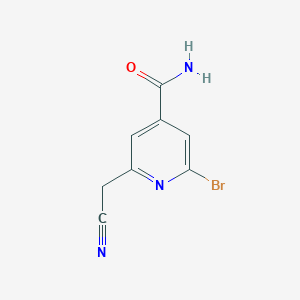 2-Bromo-6-(cyanomethyl)-4-pyridinecarboxamide