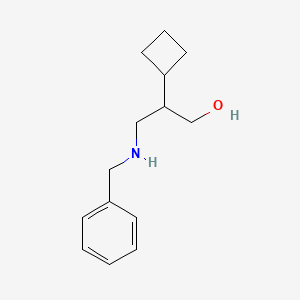 molecular formula C14H21NO B1382343 3-(ベンジルアミノ)-2-シクロブチルプロパン-1-オール CAS No. 1803589-55-0