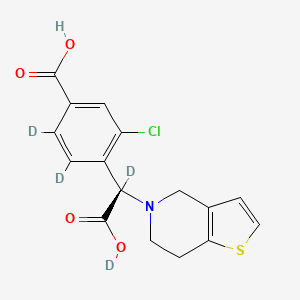 5-chloro-2,3-dideuterio-4-[(1S)-1-deuterio-2-deuteriooxy-1-(6,7-dihydro-4H-thieno[3,2-c]pyridin-5-yl)-2-oxoethyl]benzoic acid