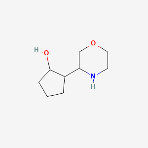 molecular formula C9H17NO2 B1382350 2-(Morpholin-3-yl)cyclopentan-1-ol CAS No. 1803572-18-0