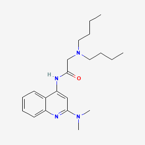 molecular formula C21H32N4O B13823583 N~2~,N~2~-dibutyl-N-[2-(dimethylamino)quinolin-4-yl]glycinamide 