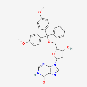 9-[5-[[bis(4-methoxyphenyl)-phenylmethoxy]methyl]-4-hydroxyoxolan-2-yl]-1H-purin-6-one