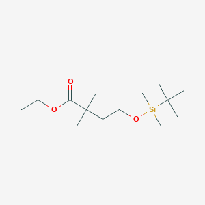 molecular formula C15H32O3Si B1382359 Propan-2-yl 4-[(tert-butyldimethylsilyl)oxy]-2,2-dimethylbutanoate CAS No. 1803606-31-6