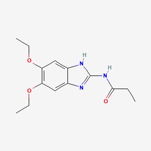 N-(5,6-Diethoxy-1H-benzimidazol-2-yl)propanamide