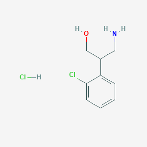 molecular formula C9H13Cl2NO B1382361 3-Amino-2-(2-chlorophenyl)propan-1-ol hydrochloride CAS No. 1803604-25-2