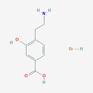 molecular formula C9H12BrNO3 B1382362 4-(2-Aminoethyl)-3-hydroxybenzoic acid hydrobromide CAS No. 1803584-58-8