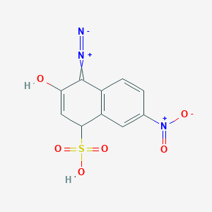 molecular formula C10H7N3O6S B13823630 4-Diazo-3-hydroxy-7-nitro-1,4-dihydronaphthalene-1-sulfonic acid 