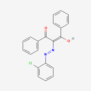 molecular formula C21H15ClN2O2 B13823632 2-[(2-Chlorophenyl)hydrazinylidene]-1,3-diphenylpropane-1,3-dione 