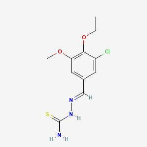 (2E)-2-(3-chloro-4-ethoxy-5-methoxybenzylidene)hydrazinecarbothioamide