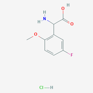2-Amino-2-(5-fluoro-2-methoxyphenyl)acetic acid hydrochloride