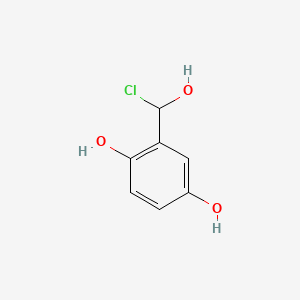 2-[Chloro(hydroxy)methyl]benzene-1,4-diol