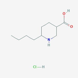 molecular formula C10H20ClNO2 B1382374 6-Butylpiperidine-3-carboxylic acid hydrochloride CAS No. 1803603-57-7