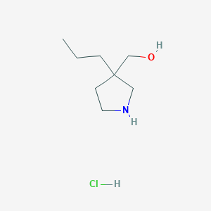 molecular formula C8H18ClNO B1382375 (3-丙基吡咯烷-3-基)甲醇盐酸盐 CAS No. 1803588-80-8
