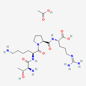 acetic acid;(2S)-2-[[(2S)-1-[(2S)-6-amino-2-[[(2S,3R)-2-amino-3-hydroxybutanoyl]amino]hexanoyl]pyrrolidine-2-carbonyl]amino]-5-(diaminomethylideneamino)pentanoic acid