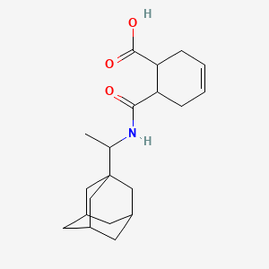 molecular formula C20H29NO3 B13823783 6-{[1-(Tricyclo[3.3.1.1~3,7~]dec-1-yl)ethyl]carbamoyl}cyclohex-3-ene-1-carboxylic acid 