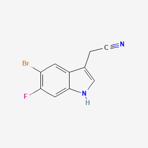 molecular formula C10H6BrFN2 B1382379 2-(5-Bromo-6-fluoro-1h-indol-3-yl)acetonitrile CAS No. 1227598-56-2