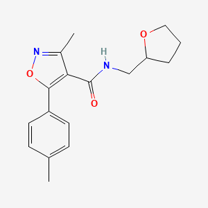 3-methyl-5-(4-methylphenyl)-N-(tetrahydrofuran-2-ylmethyl)-1,2-oxazole-4-carboxamide