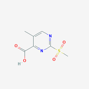 molecular formula C7H8N2O4S B1382385 2-Methanesulfonyl-5-methylpyrimidine-4-carboxylic acid CAS No. 1803585-17-2