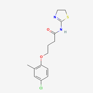 4-(4-chloro-2-methylphenoxy)-N-(4,5-dihydro-1,3-thiazol-2-yl)butanamide