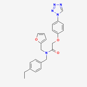 N-(4-ethylbenzyl)-N-(furan-2-ylmethyl)-2-[4-(1H-tetrazol-1-yl)phenoxy]acetamide