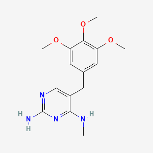 molecular formula C15H20N4O3 B1382386 N'-Methyl-5-(3,4,5-trimethoxybenzyl)-2,4-pyrimidinediamine CAS No. 92653-78-6
