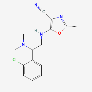 5-{[2-(2-Chlorophenyl)-2-(dimethylamino)ethyl]amino}-2-methyl-1,3-oxazole-4-carbonitrile