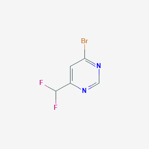 molecular formula C5H3BrF2N2 B1382389 4-溴-6-(二氟甲基)嘧啶 CAS No. 1706448-11-4