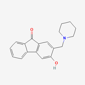 molecular formula C19H19NO2 B13823925 Fluoren-9-one, 3-hydroxy-2-piperidinomethyl- CAS No. 42839-82-7