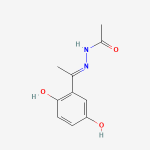 N'-[(1E)-1-(3-hydroxy-6-oxocyclohexa-2,4-dien-1-ylidene)ethyl]acetohydrazide