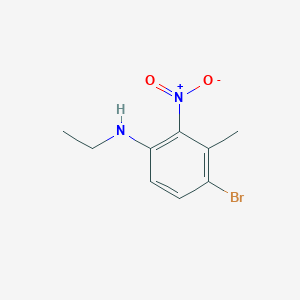 molecular formula C9H11BrN2O2 B1382395 4-bromo-N-ethyl-3-methyl-2-nitroaniline CAS No. 1799974-72-3