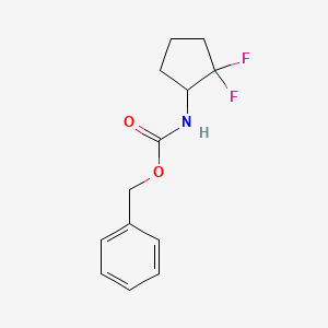 molecular formula C13H15F2NO2 B1382397 苄基(2,2-二氟环戊基)氨基甲酸酯 CAS No. 1934962-92-1