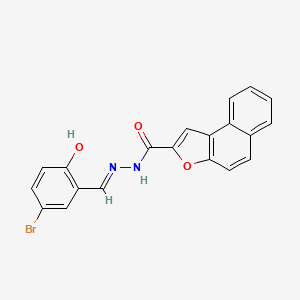 molecular formula C20H13BrN2O3 B13823980 N'-[(E)-(5-bromo-2-hydroxyphenyl)methylidene]naphtho[2,1-b]furan-2-carbohydrazide 