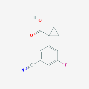 molecular formula C11H8FNO2 B1382399 1-(3-Cyano-5-fluorophenyl)cyclopropane-1-carboxylic acid CAS No. 1314761-92-6