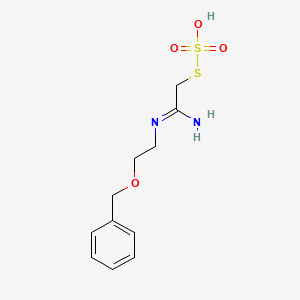 molecular formula C11H16N2O4S2 B13823992 S-((N-(2-Benzyloxyethyl)amidino)methyl) hydrogen thiosulfate CAS No. 40283-91-8